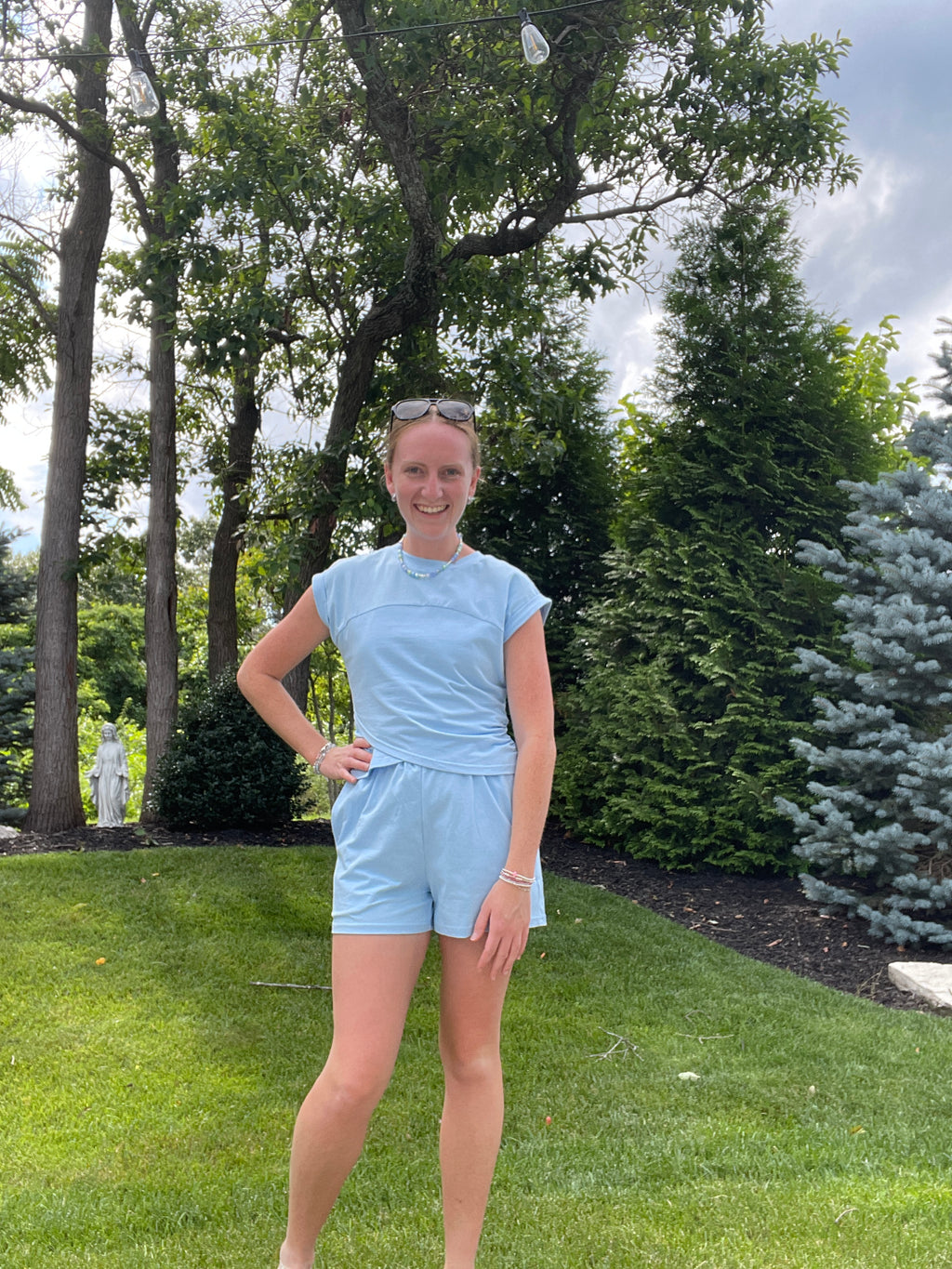 Head in the Clouds Crossover Tank and Shorts Matching Set