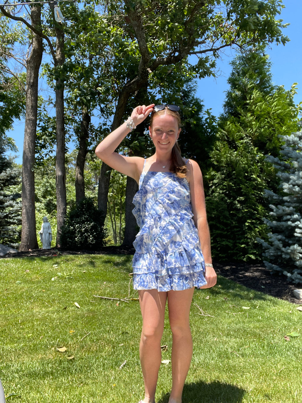 Ruffled Floral Mini Dress