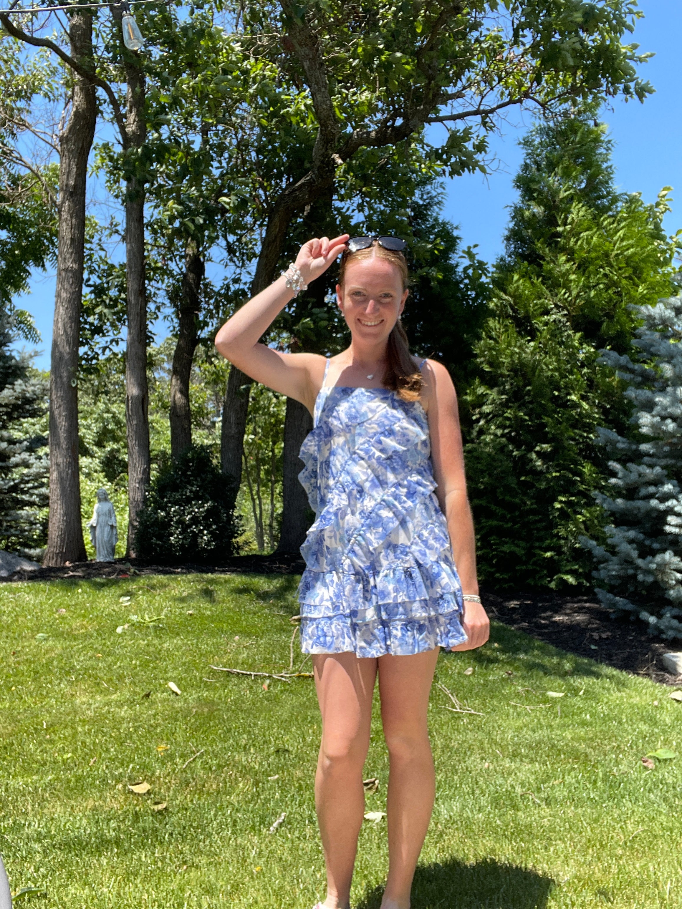 Ruffled Floral Mini Dress