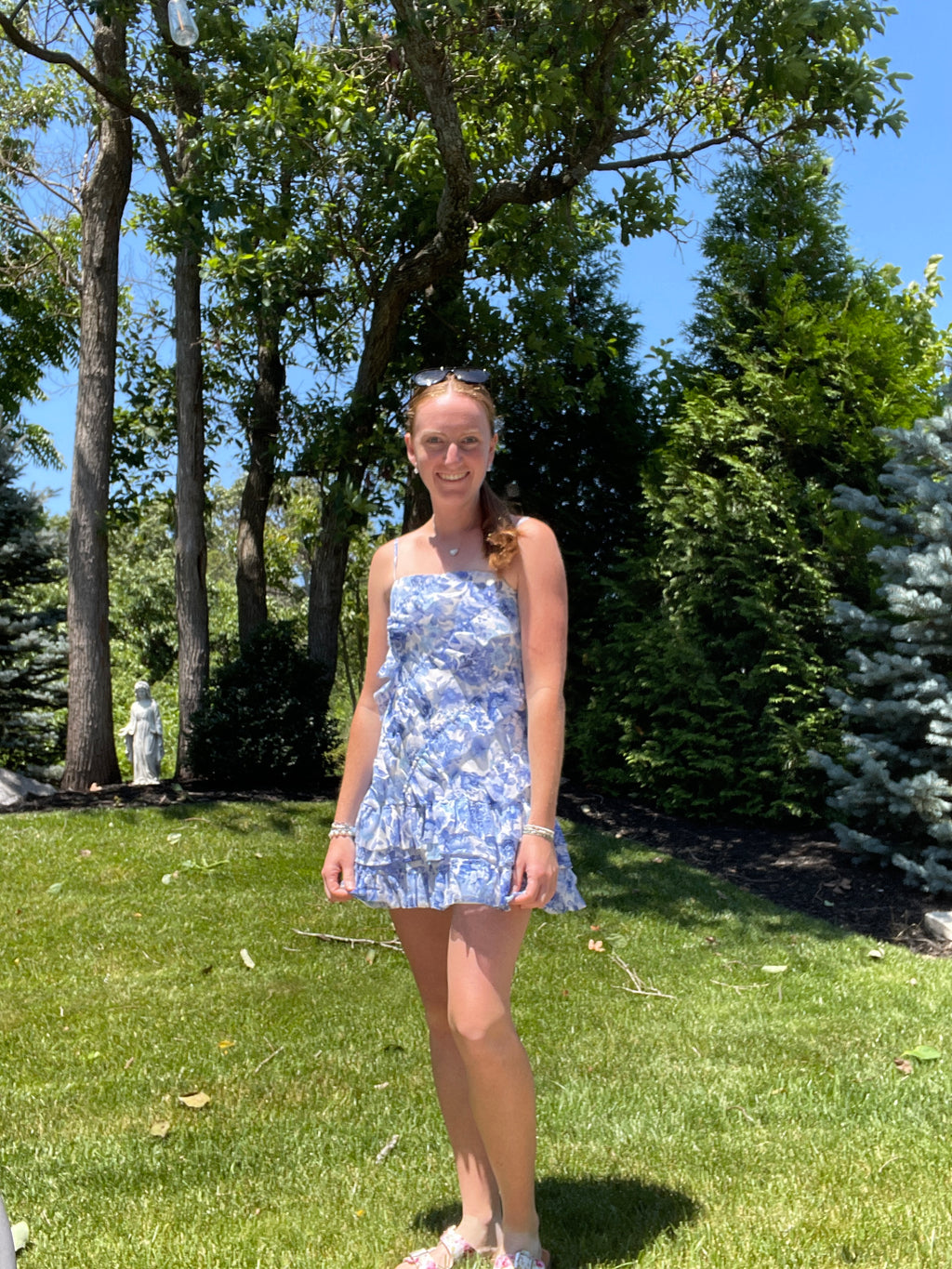 Ruffled Floral Mini Dress