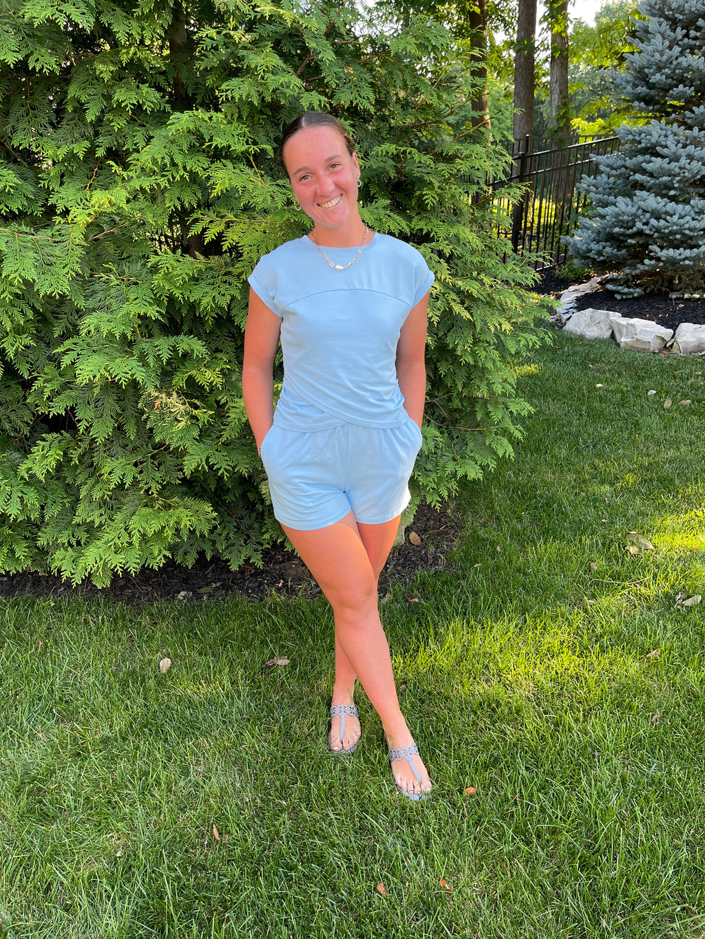 Head in the Clouds Crossover Tank and Shorts Matching Set